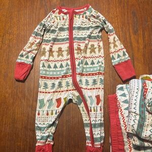 Little Sleepies Christmas pajamas 3-6 months
